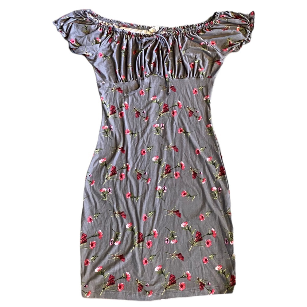 {205 Collins} floral off shoulder mini summer dress
